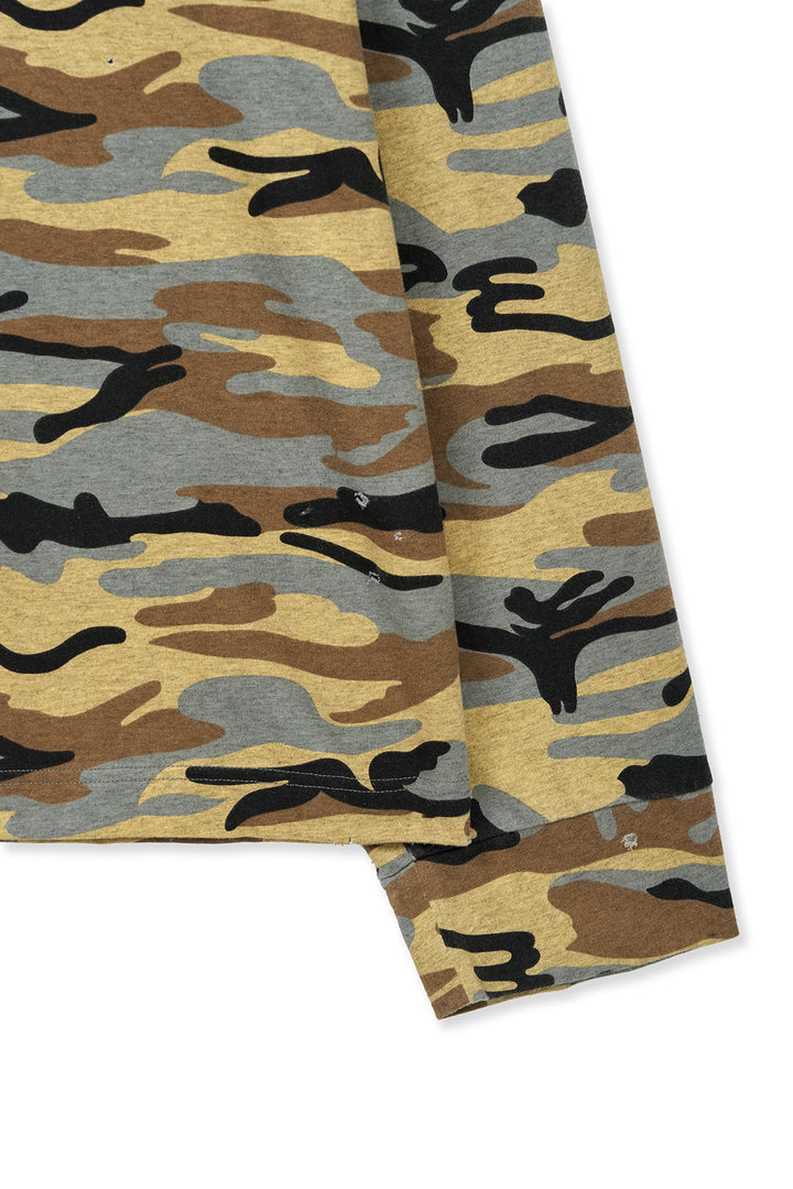 Matin Kim Typo Artwork Camouflage Hoody — Camel