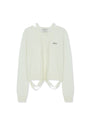 Matin Kim String Detail Knit Cardigan — Cream