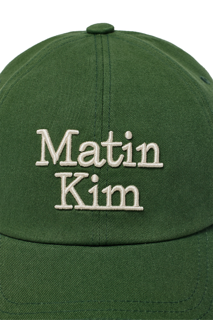 Matin Kim Volume Logo Ball Cap — Green