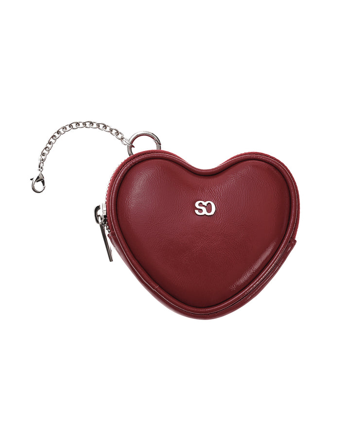 Stand Oil Heart Pods Keyring — Red wine