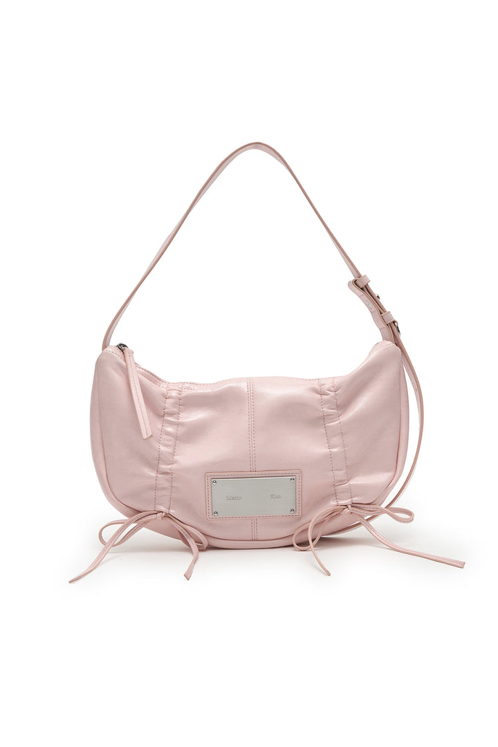 Matin Kim Half Shirring Ribbon Round Bag — Pink