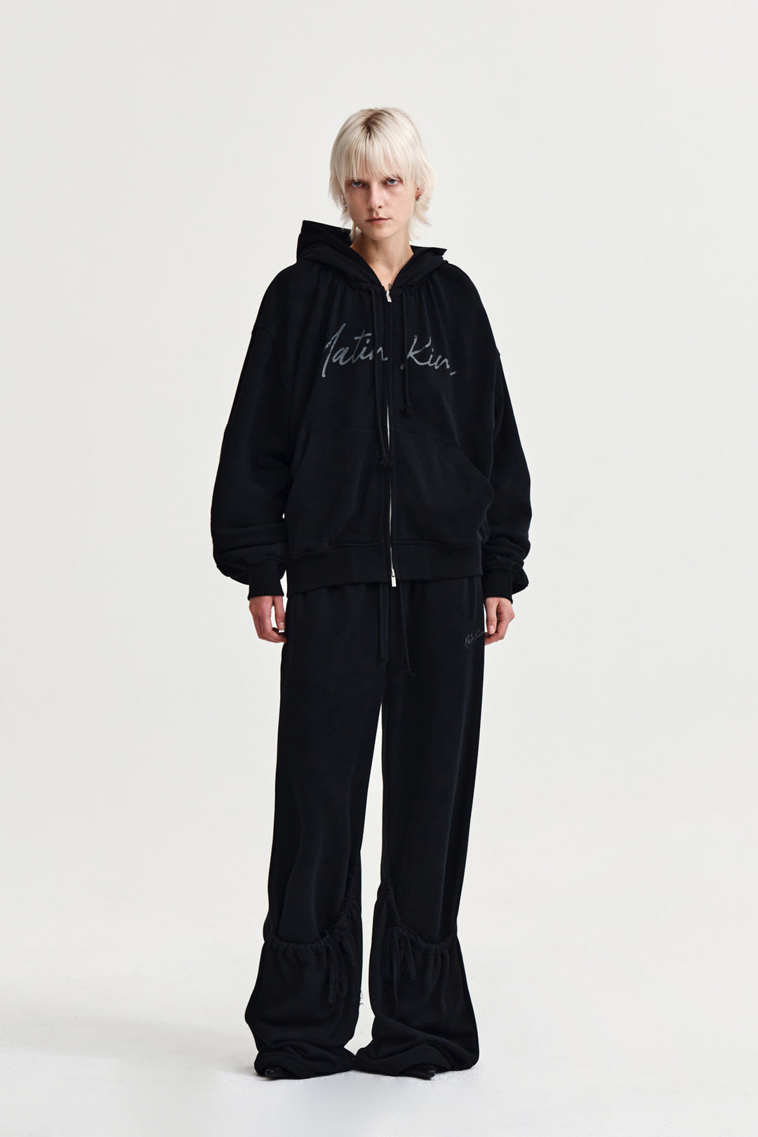 Matin Kim Drawstring Point Sweatpants — Black