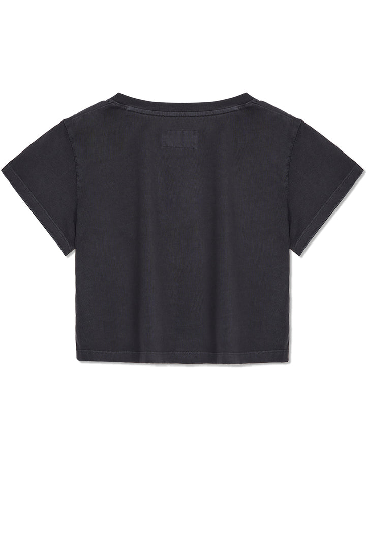 Matin Kim Pigment Logo Crop Top Dark — Gray