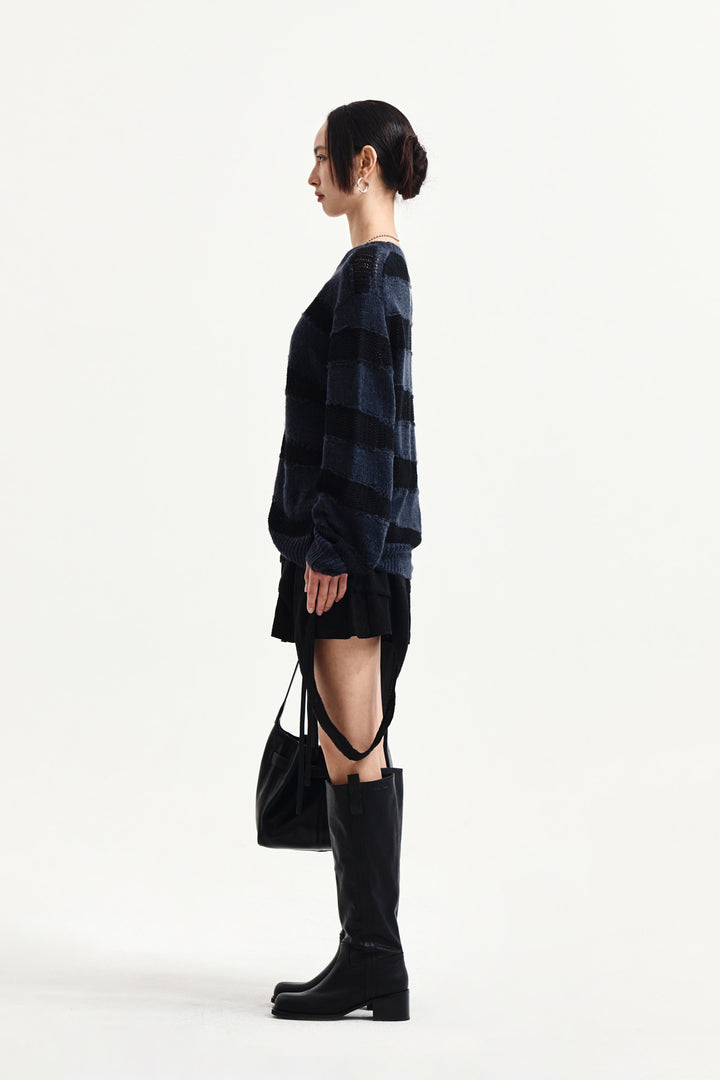 Matin Kim Multi Panel Layered Skirt — Black