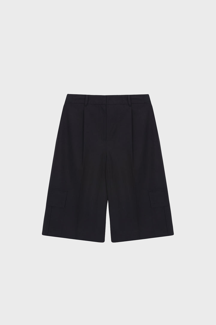 KIMMATIN Cargo Detail Bermuda Shorts — Black
