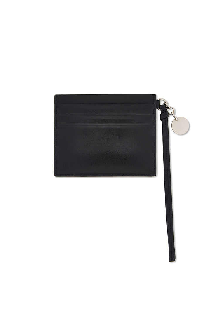 Matin Kim Steel Logo Rivet Card Wallet — Black