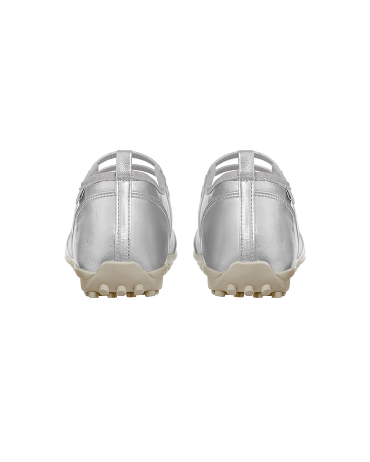 Stand Oil Strap Mary Jane Sneaker — Silver