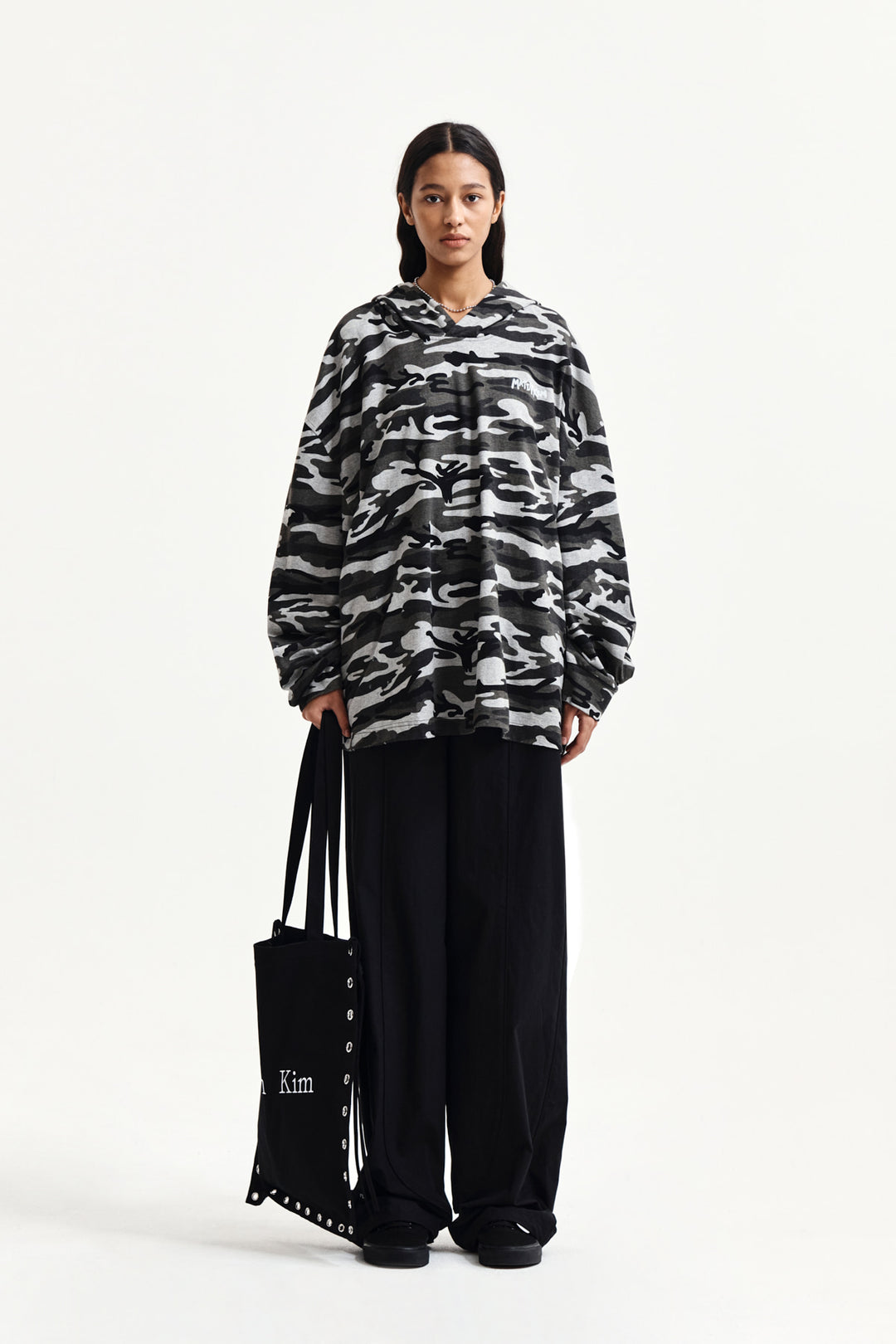 Matin Kim Multi Panel Wide Pants — Black