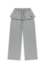 Matin Kim Layered Skirt Jersey Pants — Gray