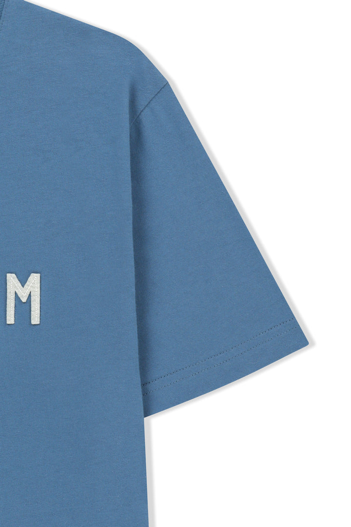 Matin Kim Applique Felt Logo Top — Blue