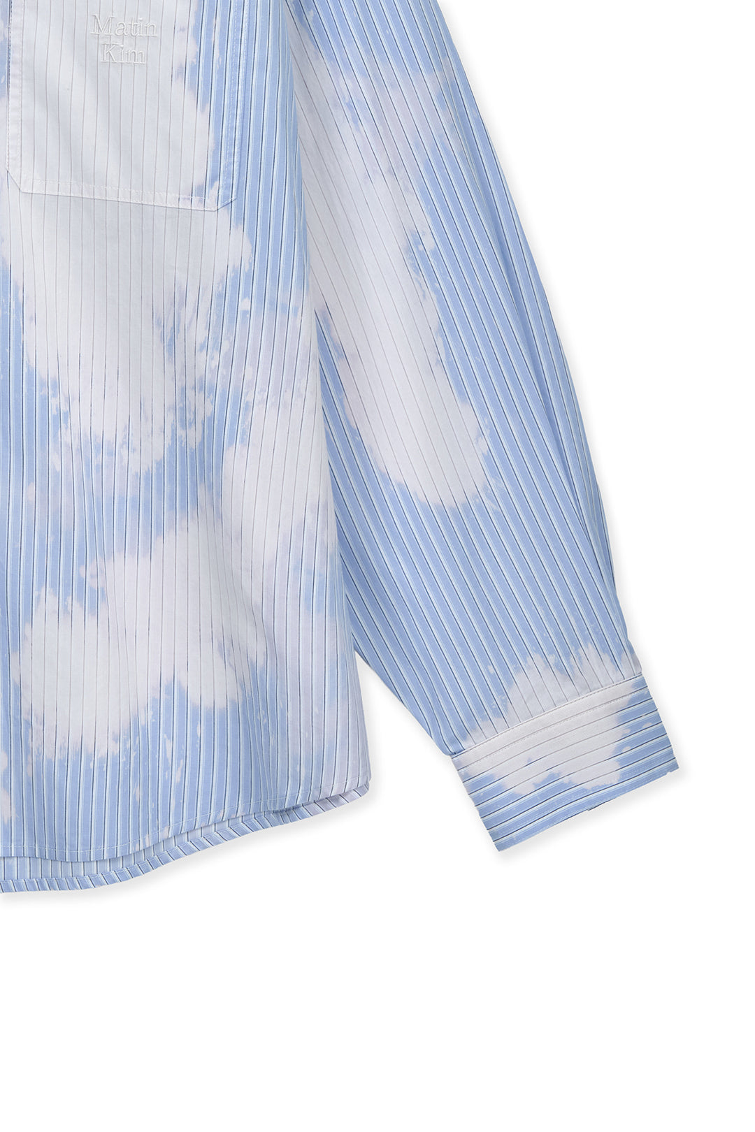 Matin Kim Embroidery Small Logo Shirt — Light Blue