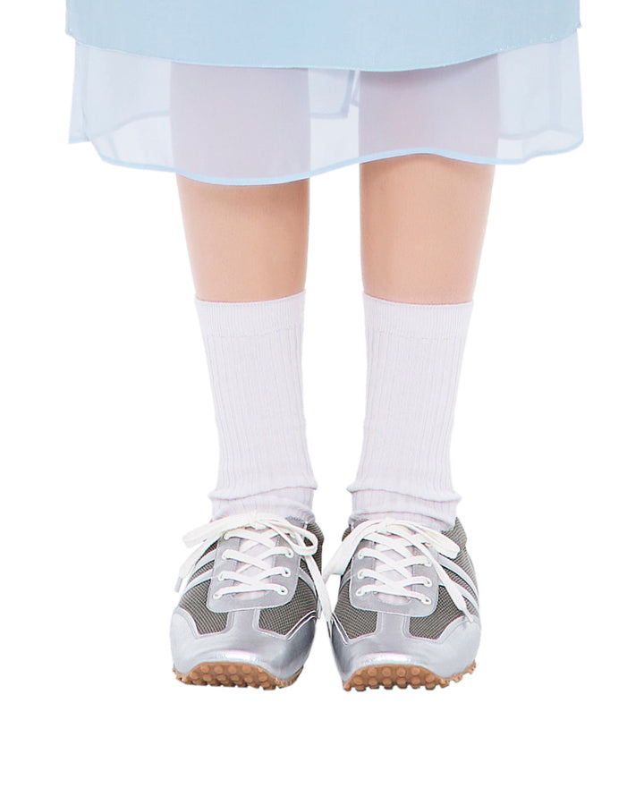 Stand Oil Morrow Square Sneakers — Silver