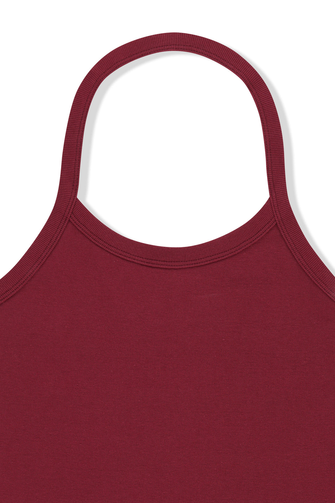 Matin Kim Label Detail Halter Tank — Wine