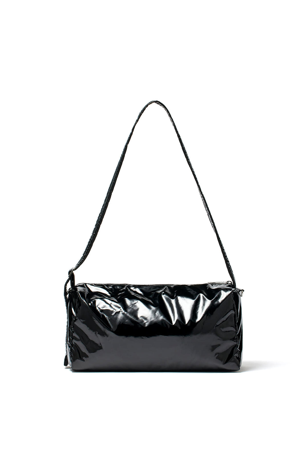 Matin Kim Glossy Logo Stitch Cross Bag — Black