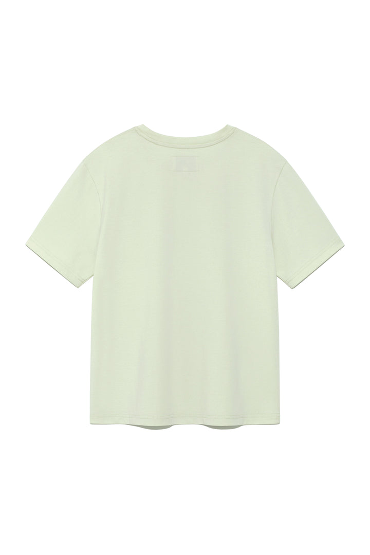Matin Kim Logo Point Lettering Graphic Top — Green