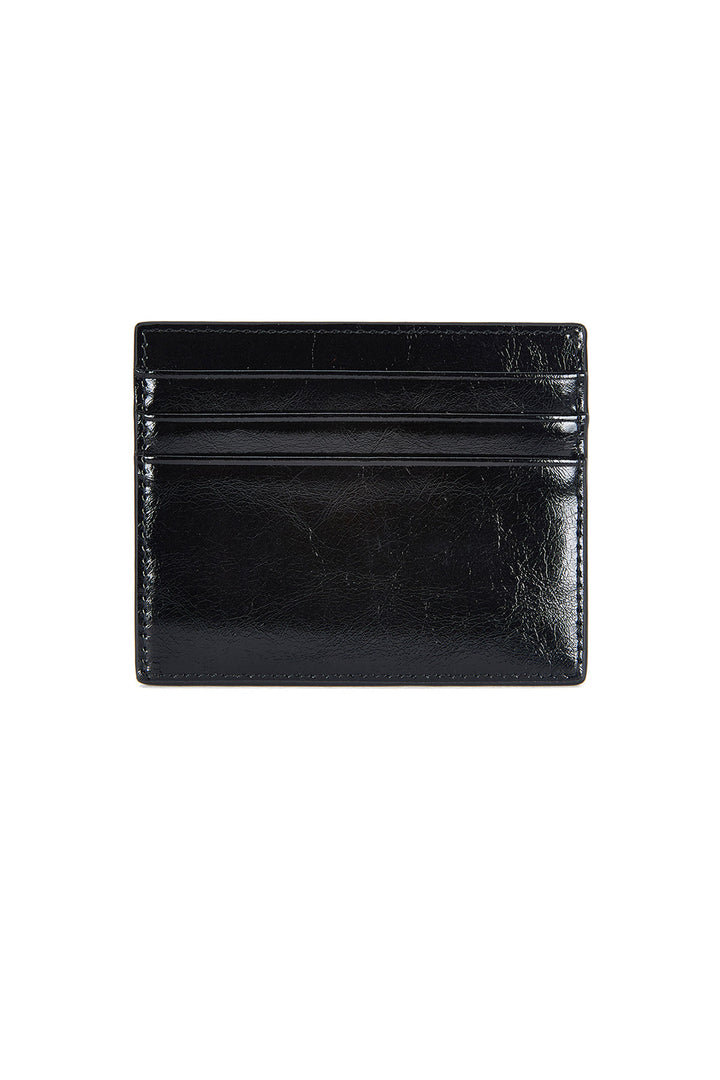 Matin Kim Steel Logo Card Wallet — Black