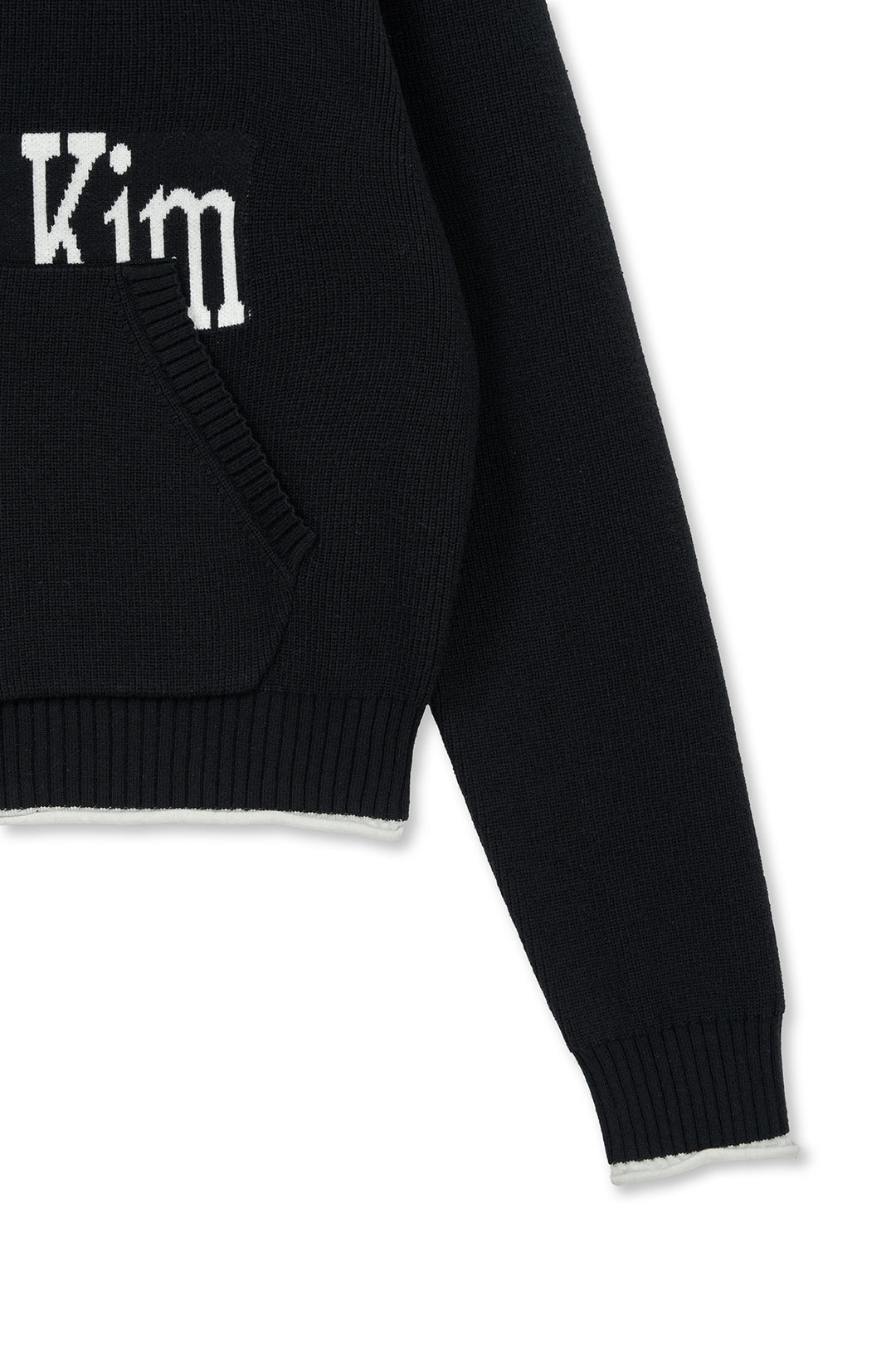 Matin Kim Spell Point Knit Zip Up — Black