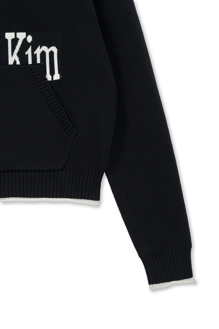 Matin Kim Spell Point Knit Zip Up — Black