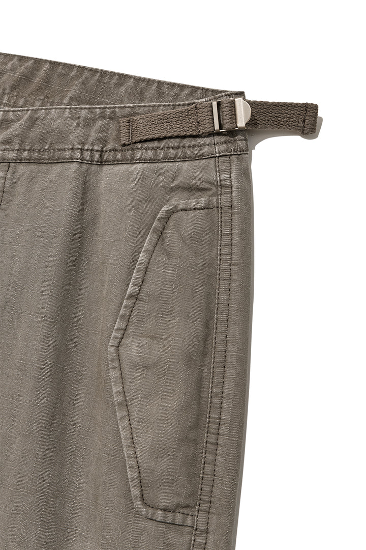 Matin Kim Patch Point Washed Cotton Pants — Brown