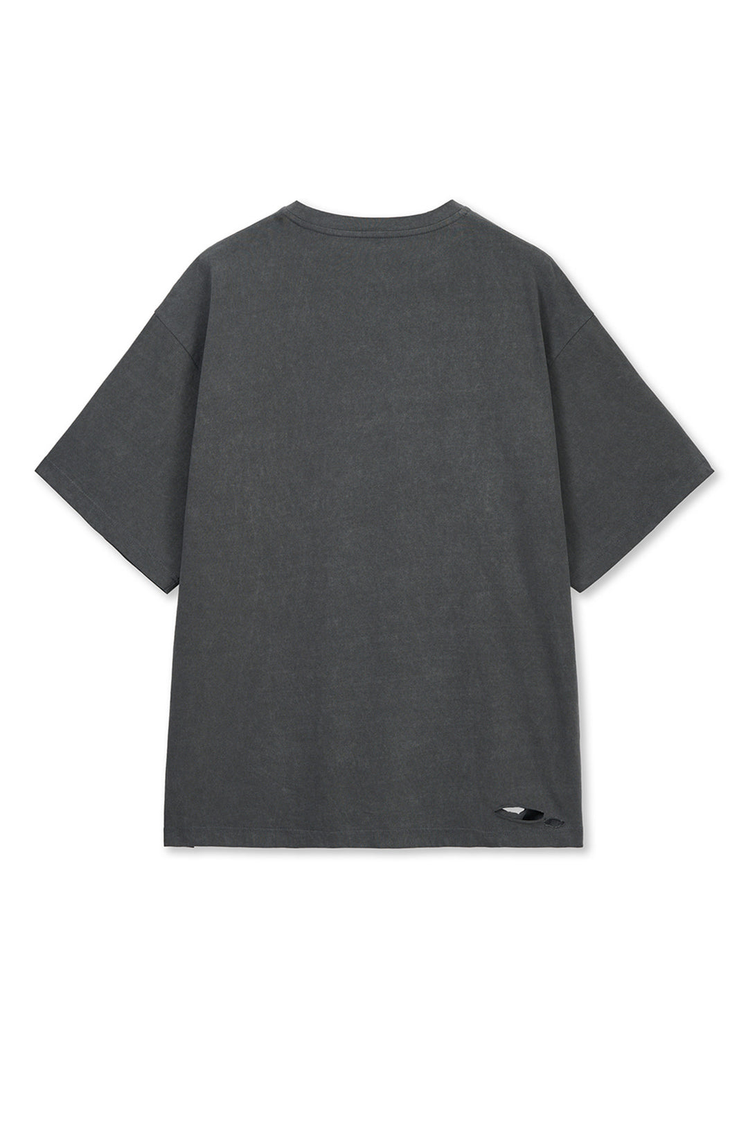 Matin Kim Distressed Logo Top — Charcoal