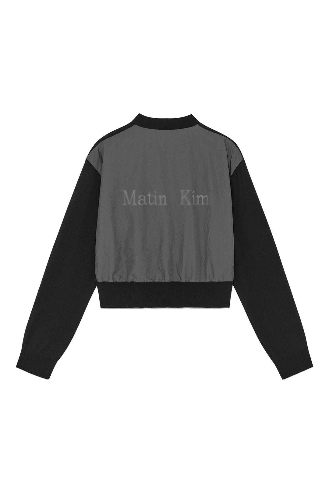 Matin Kim Back Logo See-Through Cardigan — Black