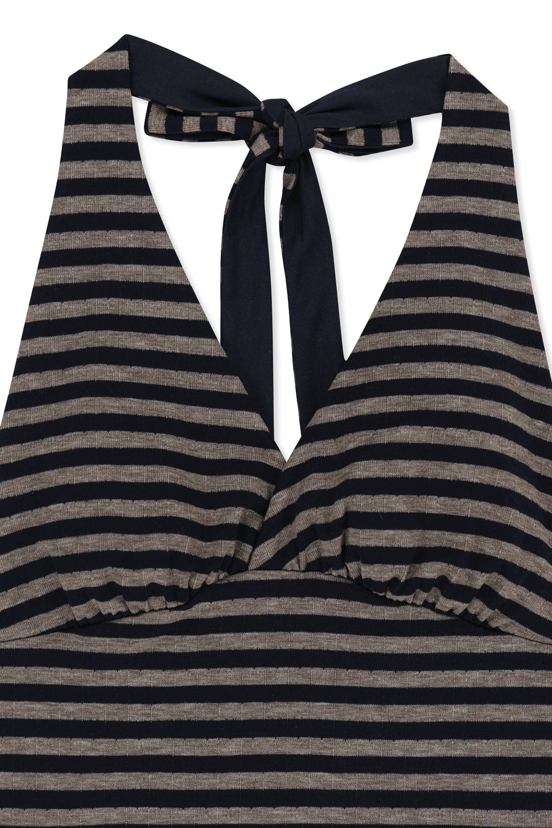 Matin Kim Striped Halter Neck Top — Navy blue