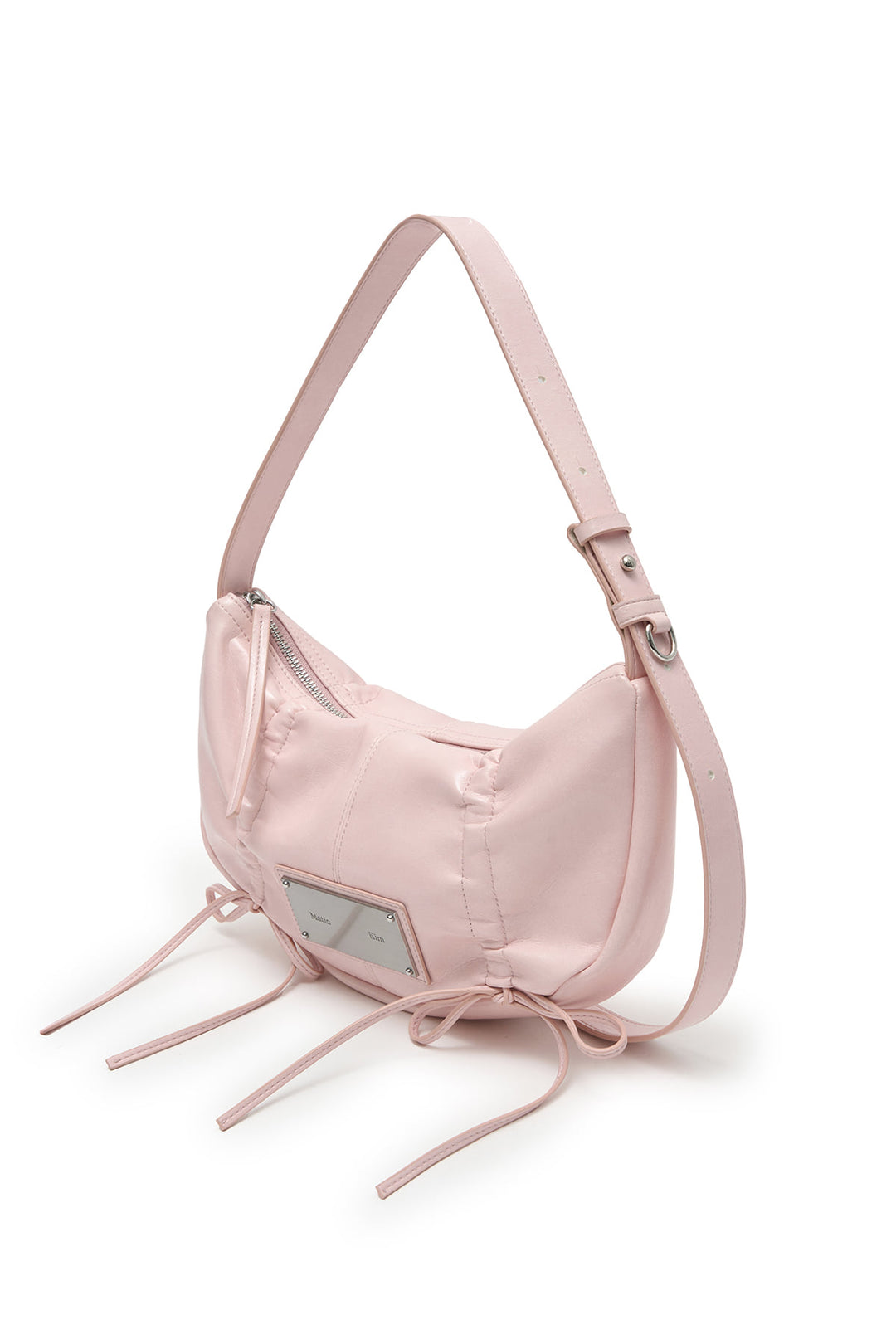 Matin Kim Half Shirring Ribbon Round Bag — Pink