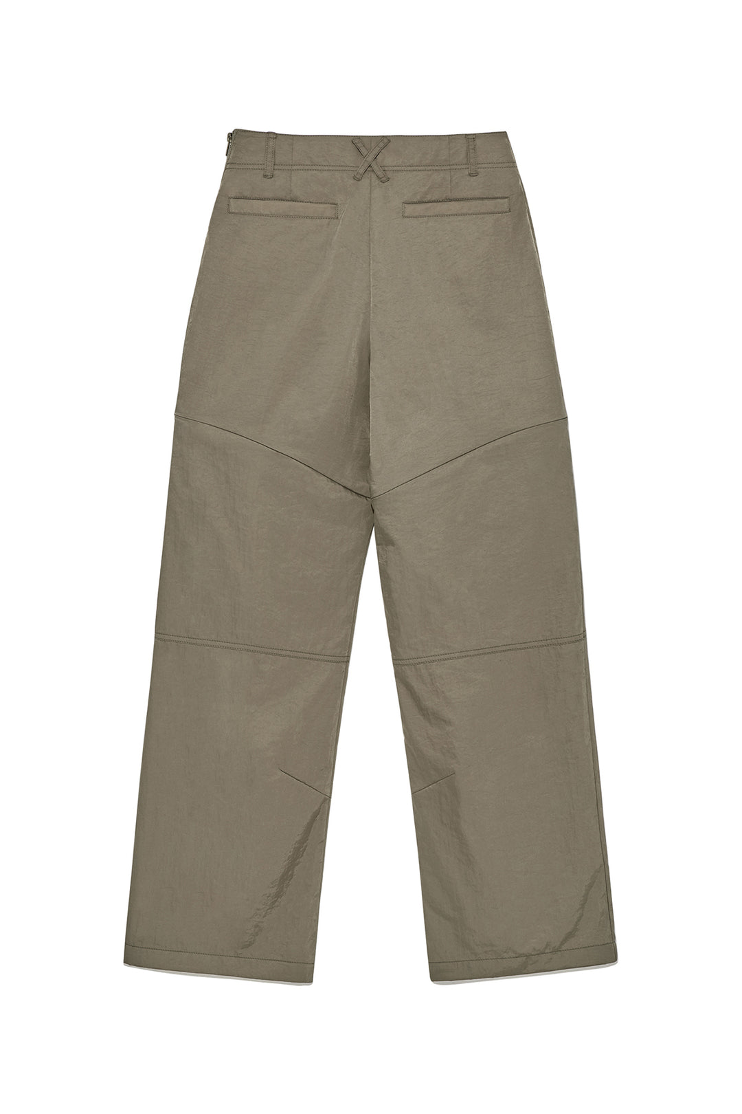 Matin Kim Zipper Detail Nylon Pants — Khaki