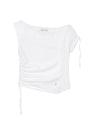 Matin Kim String Off-Shoulder Slim Top — White