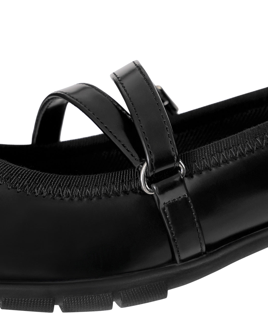 Stand Oil Strap Ballet Mary Jane — Black