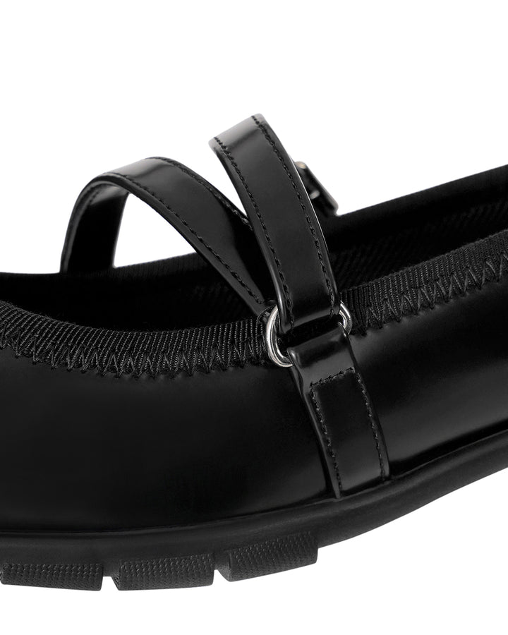 Stand Oil Strap Ballet Mary Jane — Black