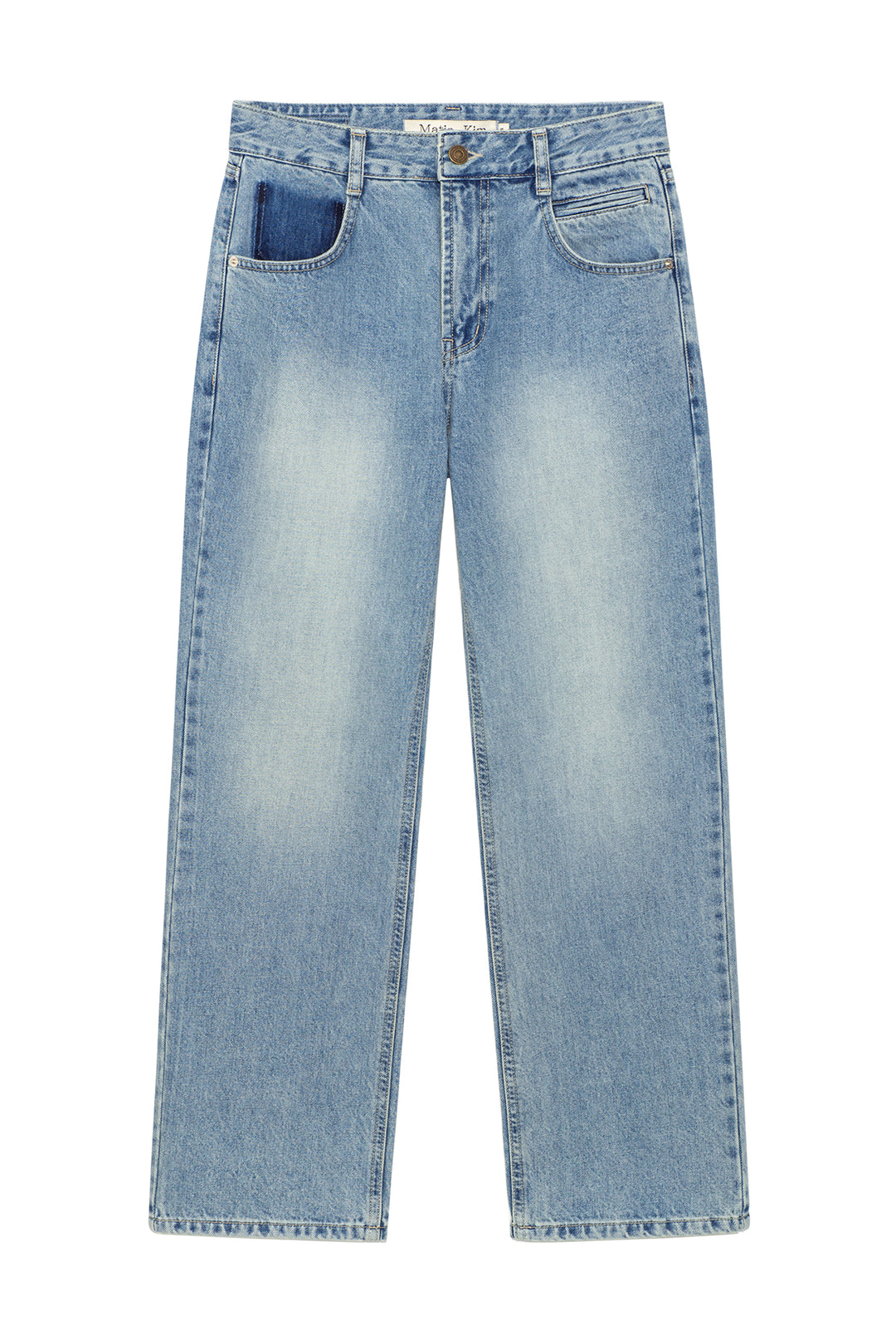 Matin Kim Pocket Washed Point Denim — Light Blue