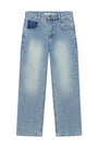 Matin Kim Pocket Washed Point Denim — Light Blue