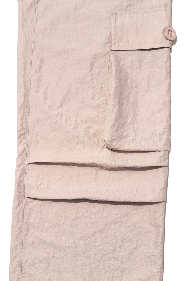 Matin Kim String Nylon Cargo Pants Light — Pink