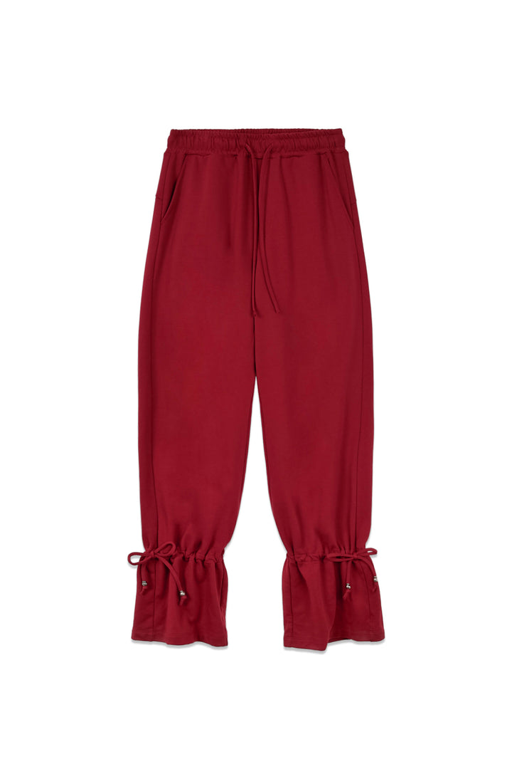 Matin Kim String Detail Sweatpants — Red