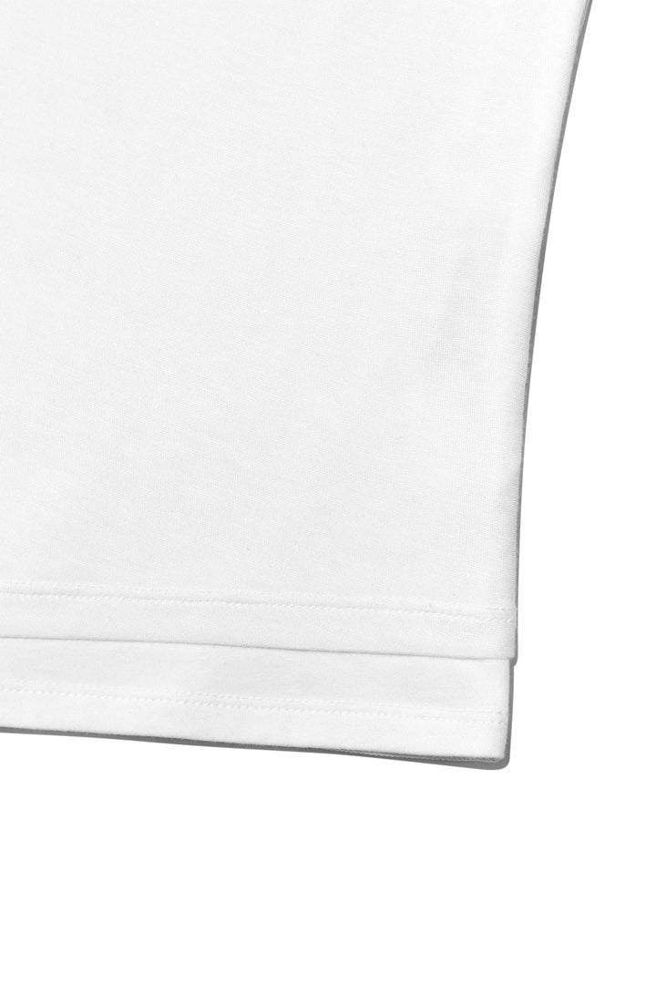 Matin Kim Pintuck Layered Slim Crop Top — White