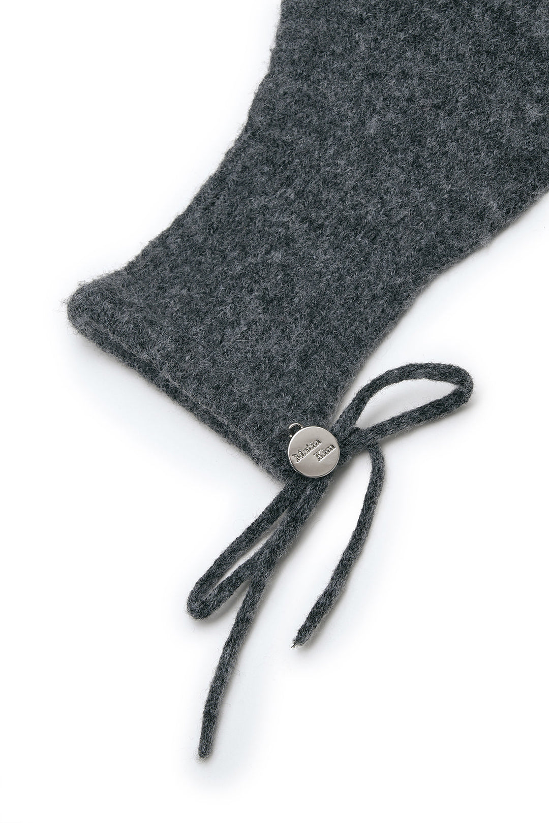 Matin Kim Ribbon Finger Hole Gloves — Charcoal