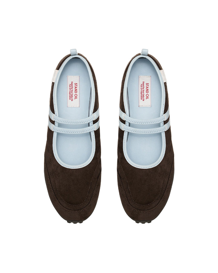 Stand Oil Strap Mary Jane Sneaker — Maroon Combi