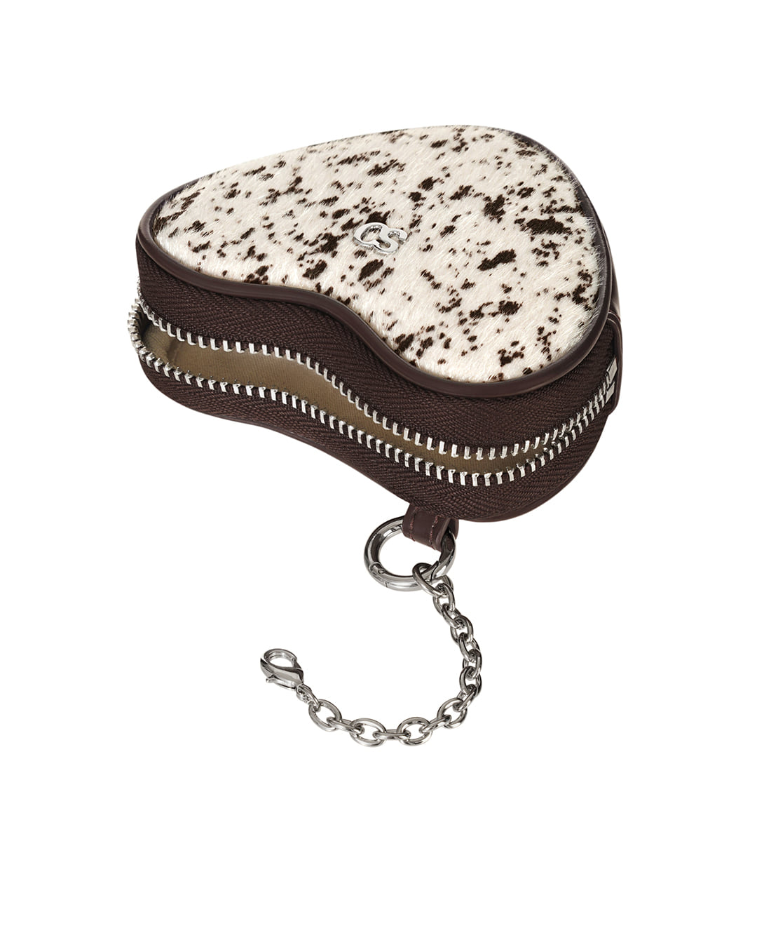 Stand Oil Heart Pods Keyring — Hairy Maroon