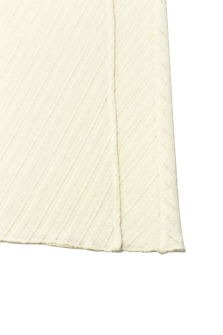 Matin Kim Foldover Layered Maxi Wrap Skirt — Ivory