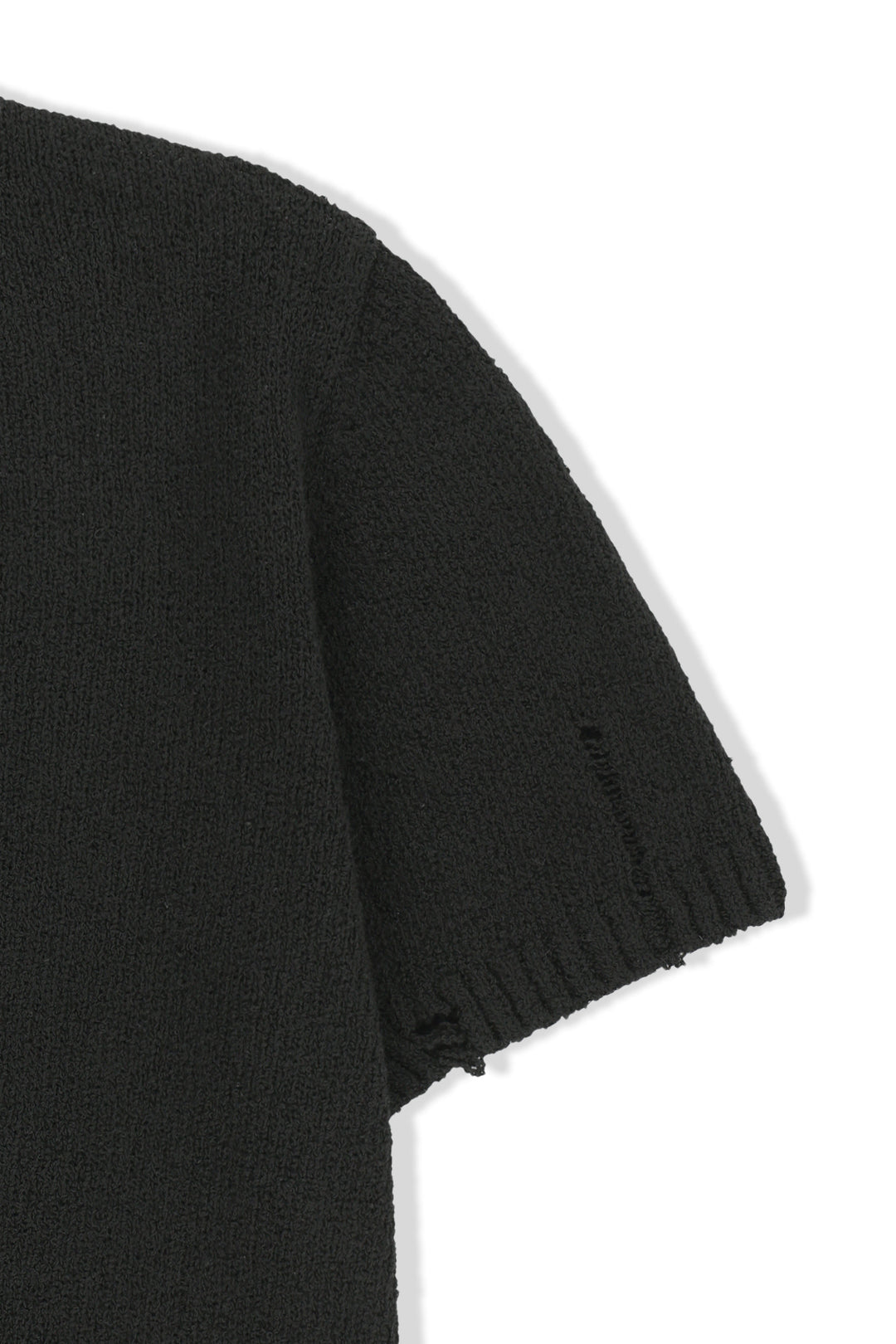 Matin Kim Half Sleeve Logo Pullover — Black