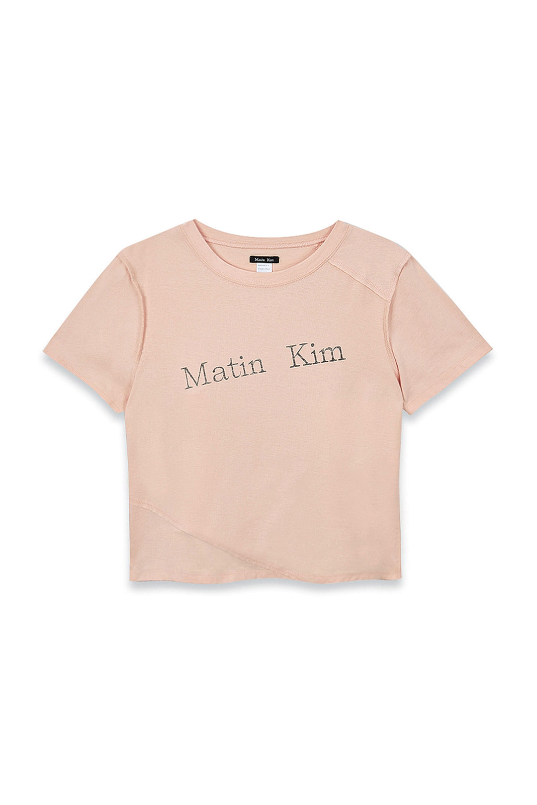 Matin Kim Diagonal Logo Reversible Crop Top — Orange