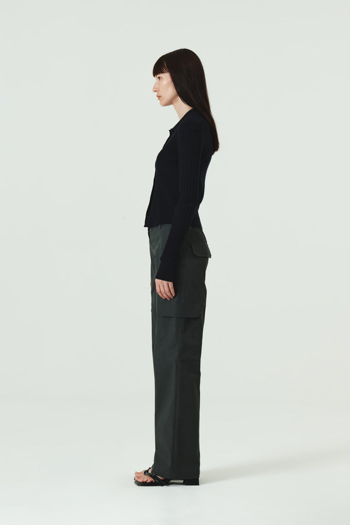 KIMMATIN Banding Straight Cargo Pants — Gray