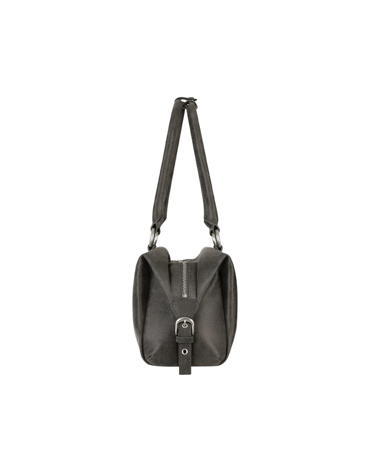 Stand Oil Zuni Bag — Washed Leather Crossbody — Gray