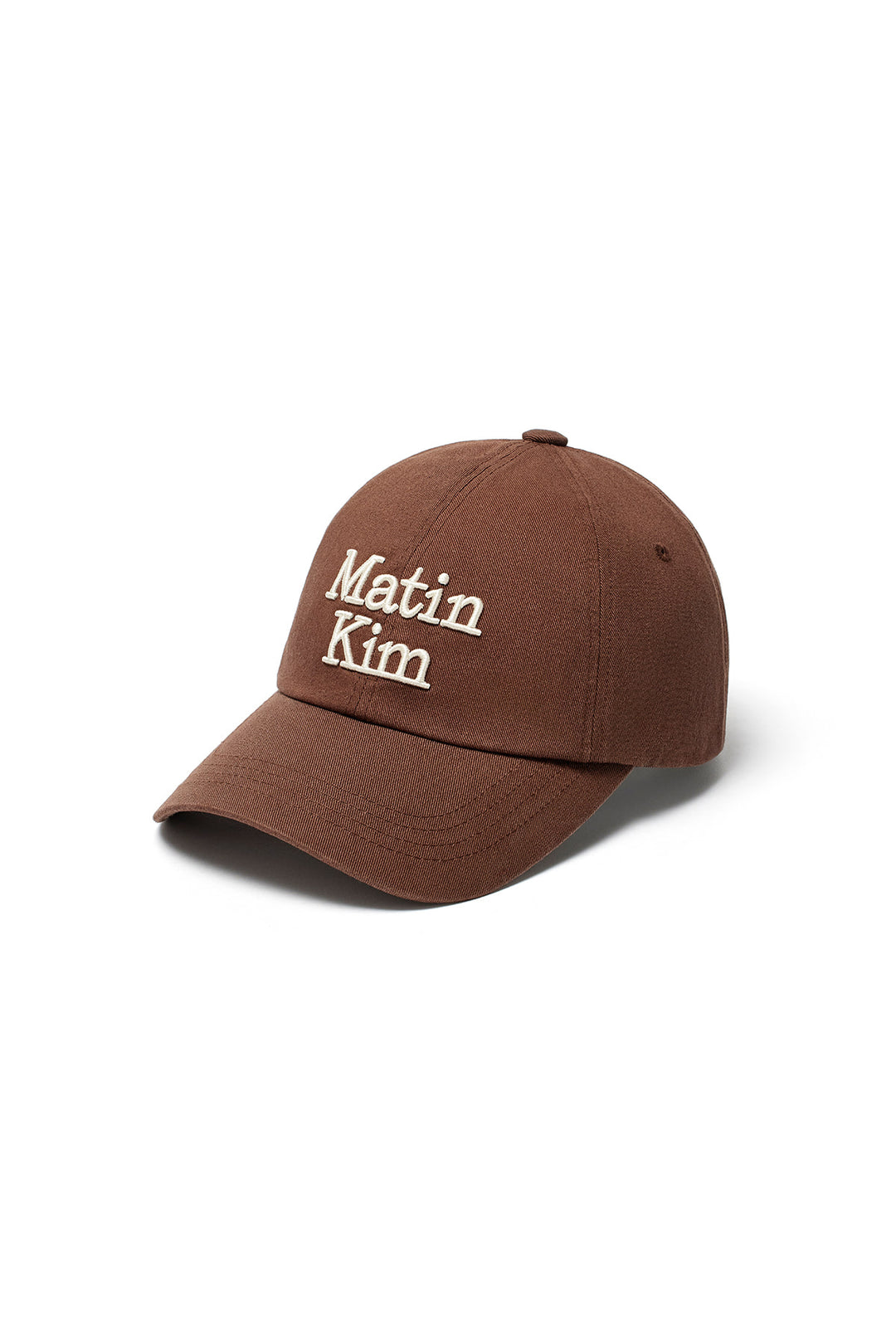 Matin Kim Volume Logo Ball Cap — Brown