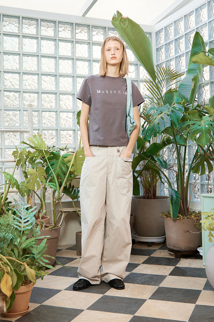 Matin Kim Snap Pocket Point Fatigue Pants — Gray