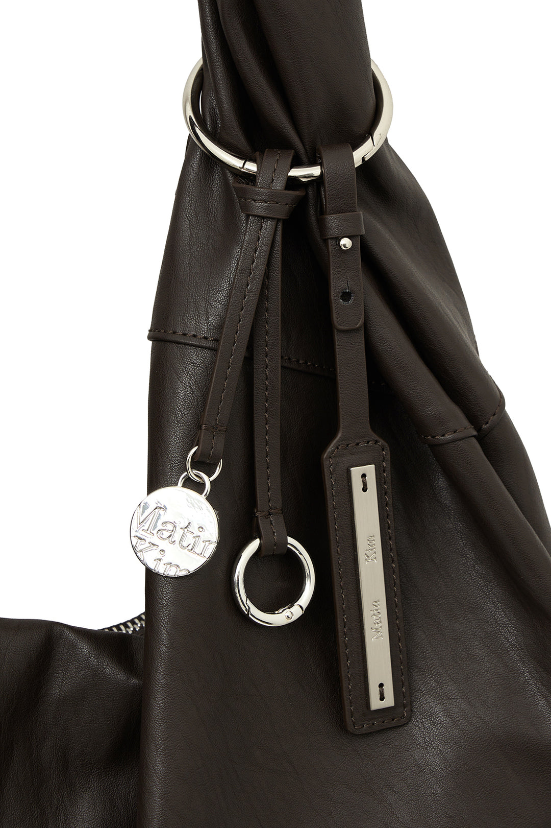 Matin Kim Twist Handle Large Hobo Bag — Brown