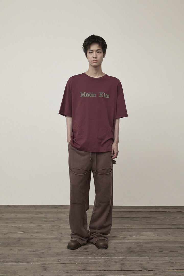 Matin Kim Vintage Logo Graphic Top — Burgundy