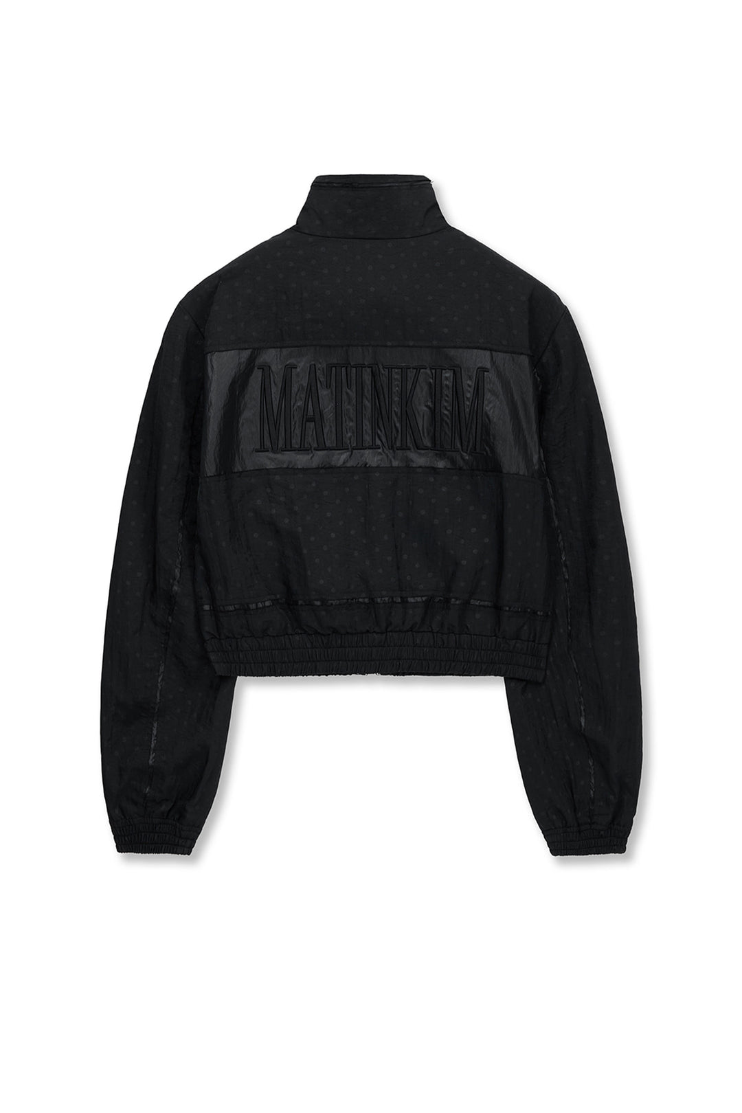 Matin Kim Cropped Embroidery Back Logo Jumper — Black