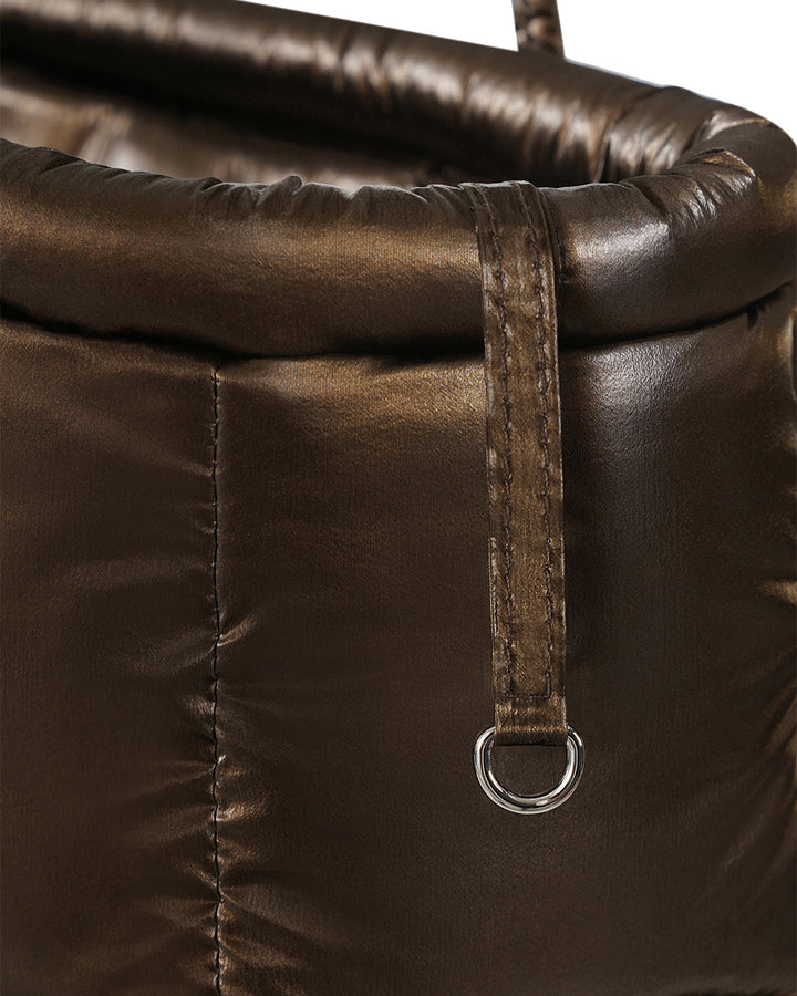Stand Oil Bubble Bag — Padded Oblong Crossbody — Maroon